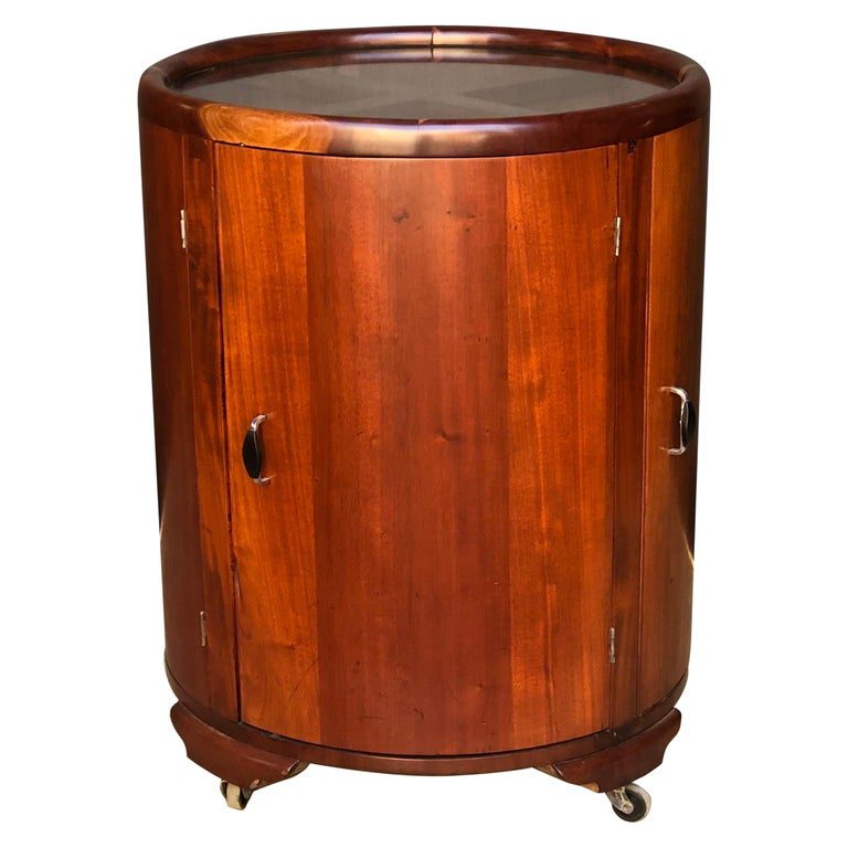 Jamaican Art Deco Round Bar/Cocktail Cabinet By Burnett Webster(circa ...